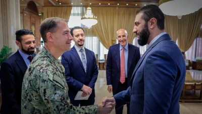 تفاعل واسع..الشرع والشيباني يلعبان كرة السلة مع قادة أمريكيين