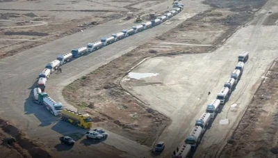 دخول أولى قوافل الفيول العراقي إلى سوريا عبر منفذ التنف