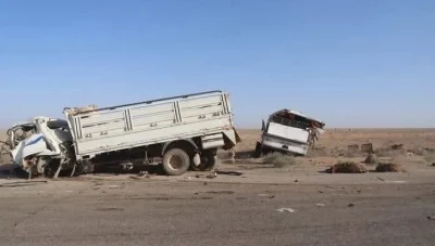 دير الزور..وفاة 6 أشخاص بحادث مروري مروع