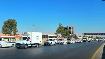 قافلة إنسانية تنطلق إلى السويداء برفقة وفد وزاري بعد اتفاق وقف إطلاق النار