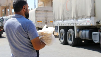 الهلال الأحمر يرفد السويداء بـ 450 طناً من الطحين بدعم دولي
