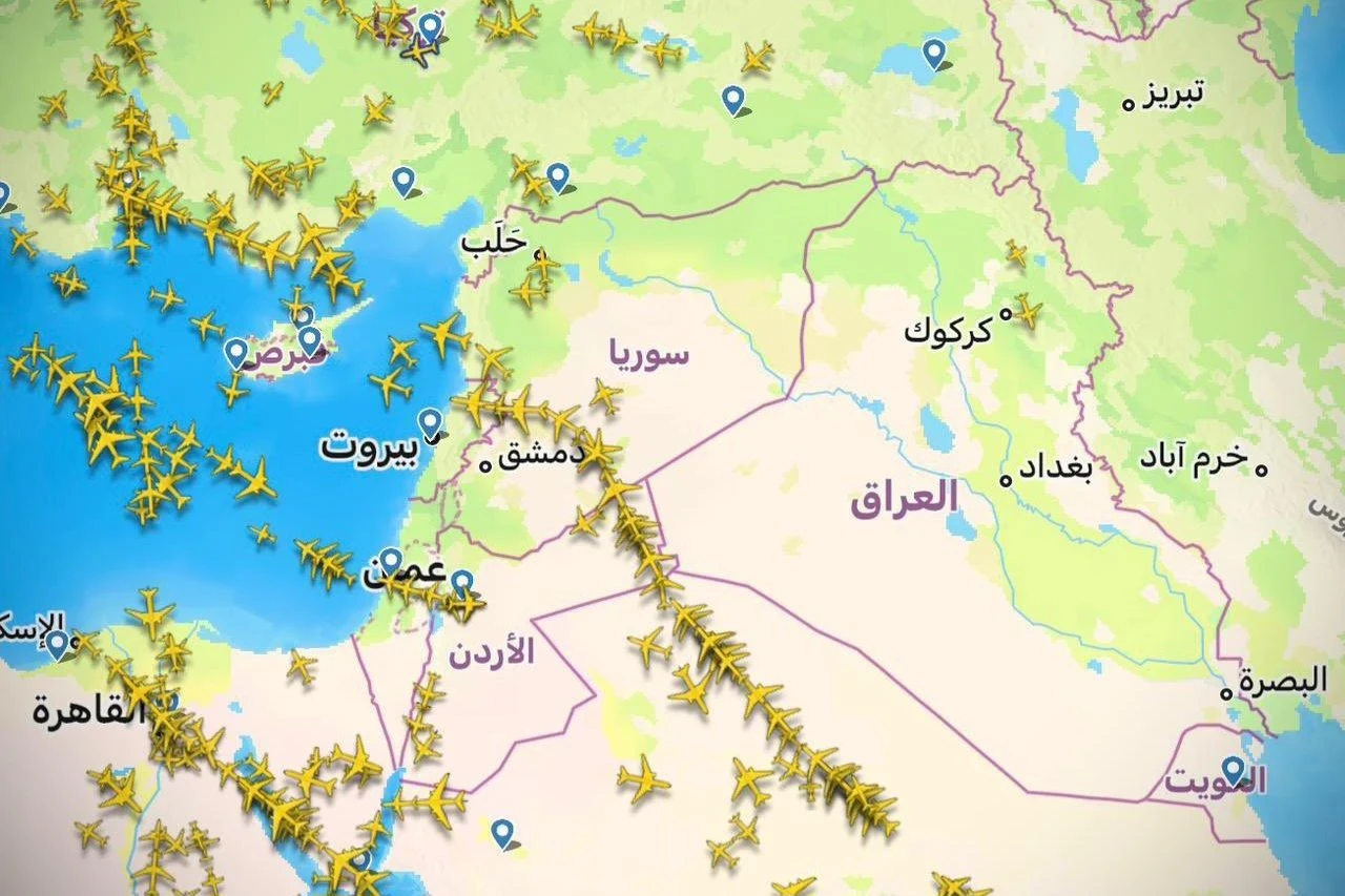 ارتفاع حركة الطيران عبر الأجواء السورية إلى 2523 طائرة في نيسان