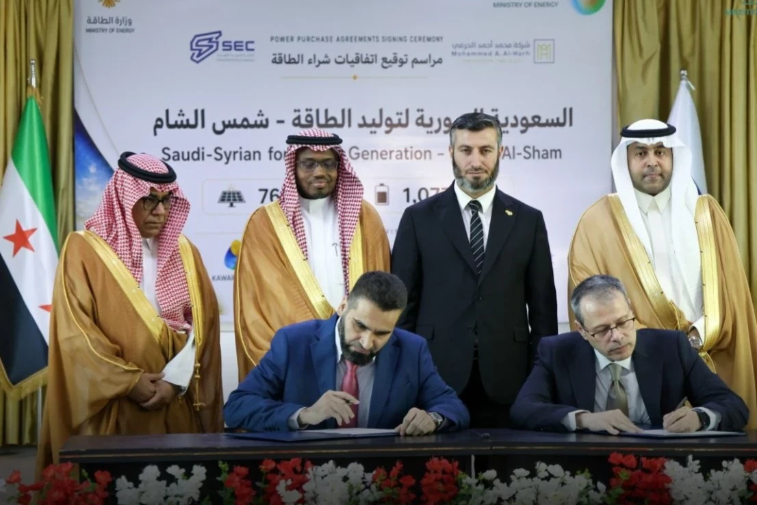 عقود سورية سعودية واتفاقيات في مشاريع طاقة شمسية