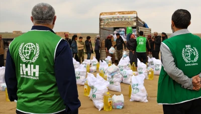 الهيئة الإغاثية التركية توزع مساعدات على ألف أسرة متضررة من السيول في الحسكة