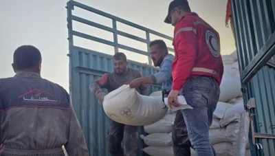 الهلال الأحمر السوري يوزع أغناماً على 150 أسرة ريفية في الحسكة