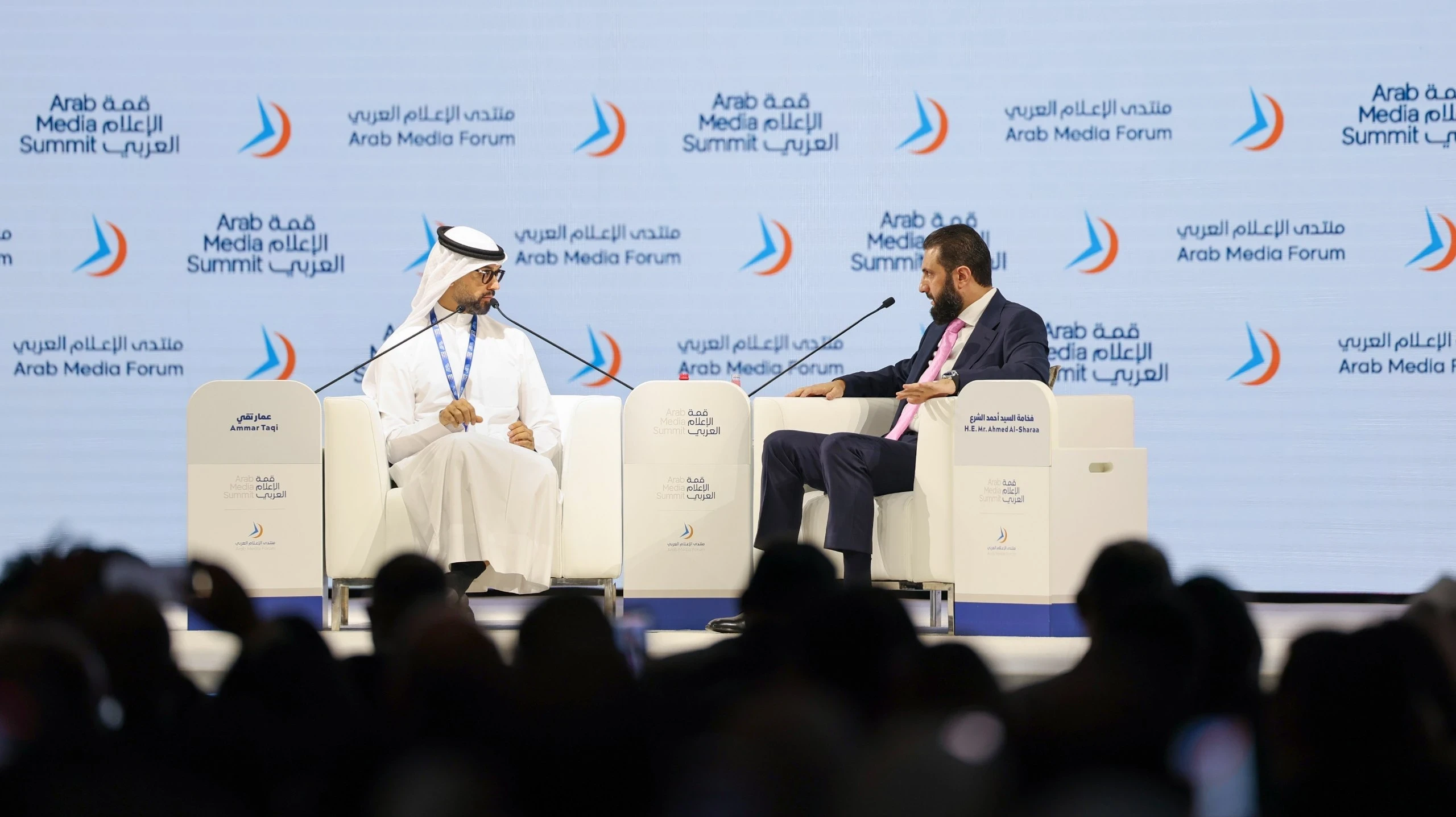 الشرع من دبي: الهموم في سوريا كثيرة ونتبع سياسة العمل
