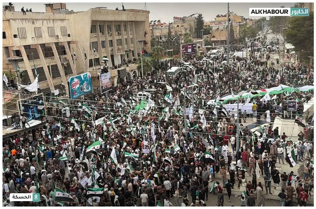 الحسكة: مظاهرات في مركز المدينة وسط انتشار أمني