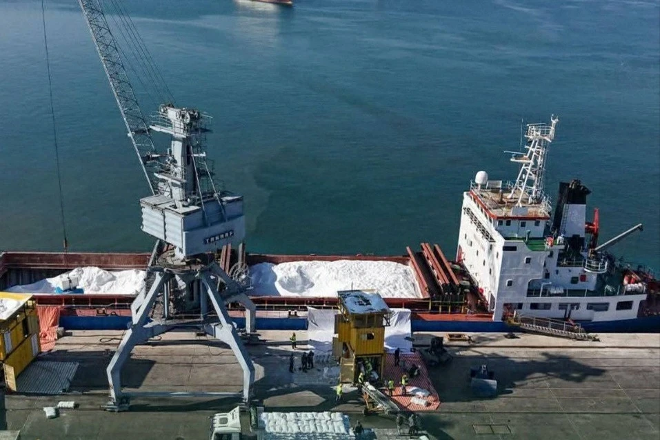 وصول باخرة تحمل 3800 طن من سماد اليوريا إلى مرفأ اللاذقية